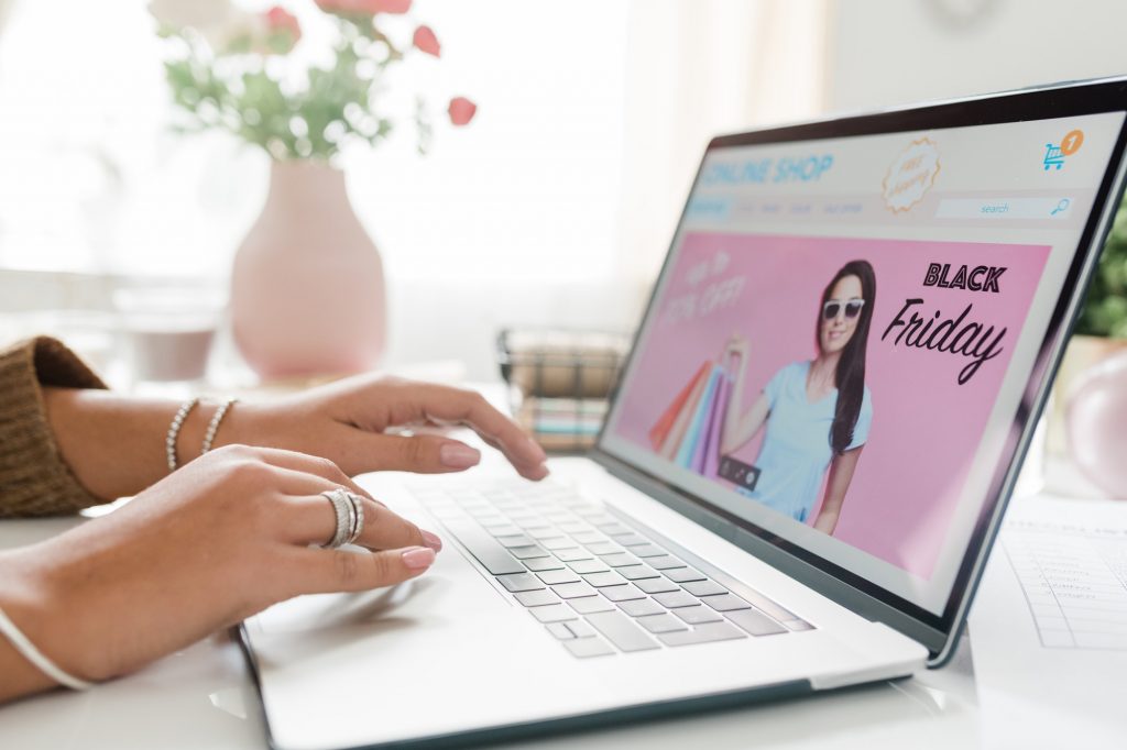 Hands Of Young Woman Over Laptop Keypad Going To Surf Through Online Goods